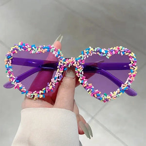 Candy Sprinkles Super Sweet Heart Sunglasses for Girls