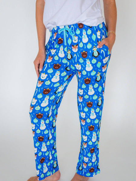 SoftSnooze™ Adult Bamboo Viscose Frosty Friends Pajamas for Men, Women, Kids & Babies