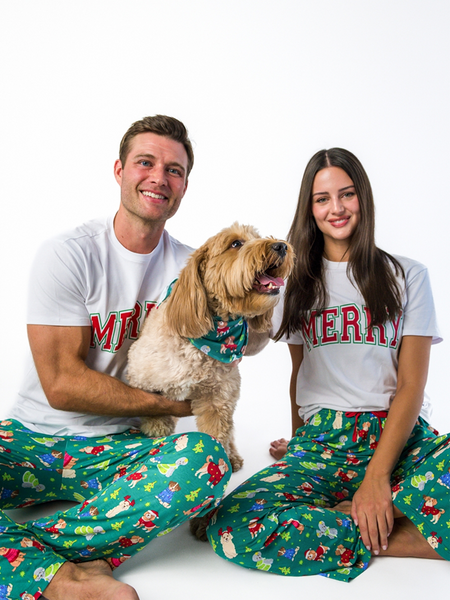 SoftSnooze™ Bamboo Viscose Paw-liday Pals Christmas Dogs Pajamas for Men, Women, Girls & Babies