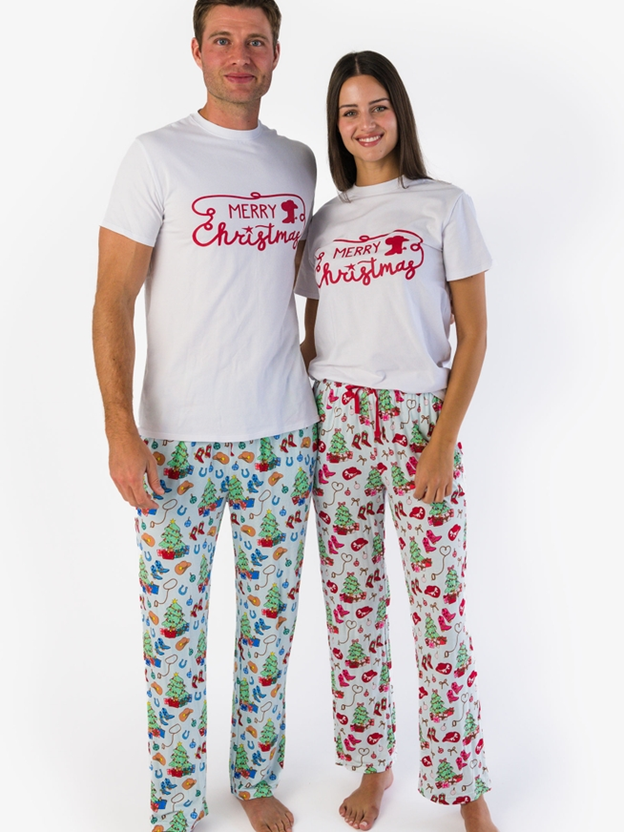 SoftSnooze™ Bamboo Viscose Yuletide Yee-haw Pajamas for Men, Women, Kids & Babies