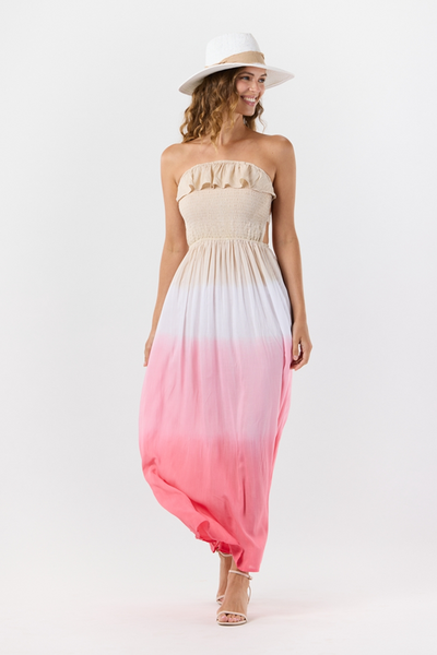 Women's Andy Maxi Dress in Sand Rose Ombre