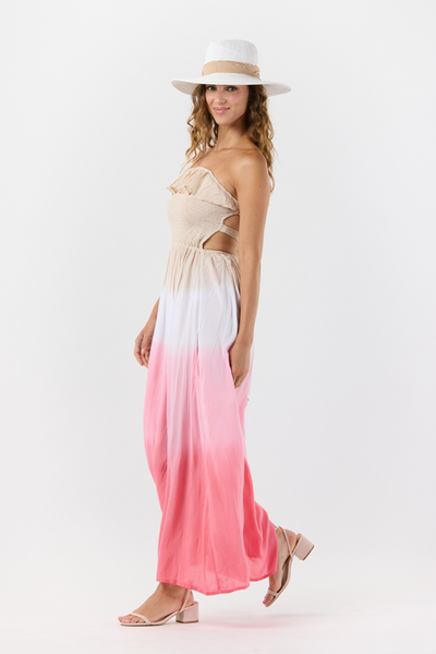 Women's Andy Maxi Dress in Sand Rose Ombre