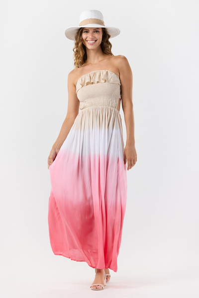 Women's Andy Maxi Dress in Sand Rose Ombre