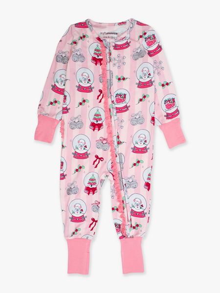 SoftSnooze™ Sparkle Pinkmas Snowglobes Pajamas for Women, Girls & Babies