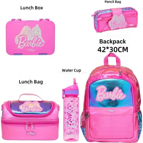 Smiggle Hot Pink Barbie Backpack & Accessories