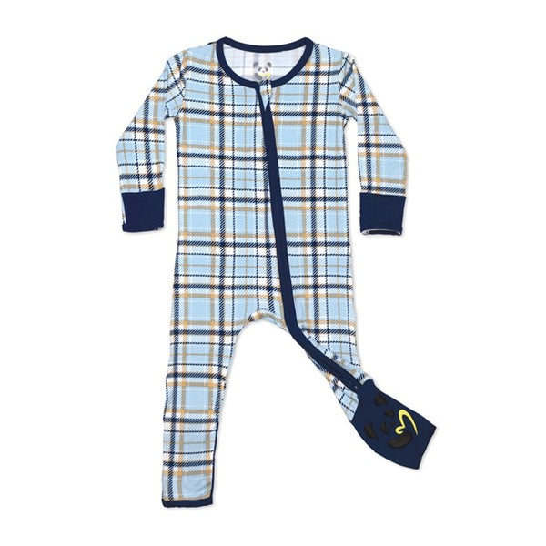 Holiday Plaid Blue Luxuriously Soft Bamboo PJ Set for Men, Women, Kids & Babies