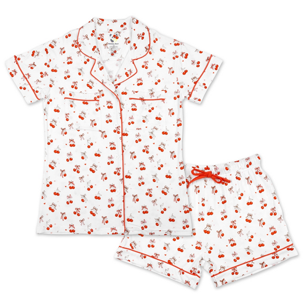Cherry On Top Women's Bamboo Pajama Short Set