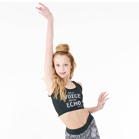 Be a Voice Not an Echo Paisley Crop Top for Girls, Tweens & Teens