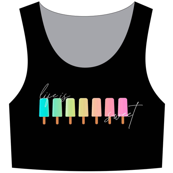 Rainbow Ombre Crop Top for Girls, Tweens & Teens