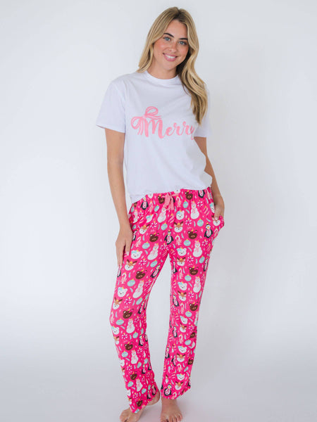 SoftSnooze™ Adult Bamboo Viscose Frosty Friends Pajamas for Men, Women, Kids & Babies