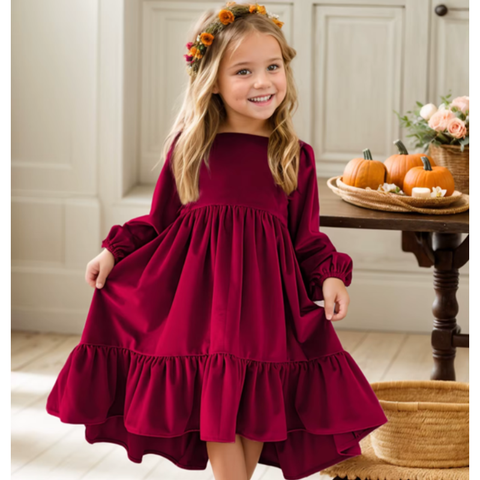 The Flowy Velvet Dress for Girls & Tweens