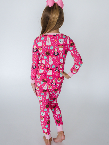 SoftSnooze™ Adult Bamboo Viscose Frosty Friends Pajamas for Men, Women, Kids & Babies