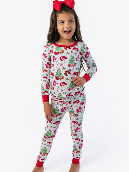 SoftSnooze™ Bamboo Viscose Yuletide Yee-haw Pajamas for Men, Women, Kids & Babies