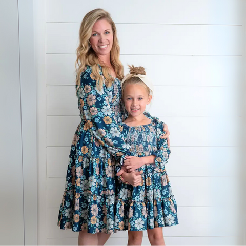 Momma & Me Matching: Grace Floral 3 Tiered Dress for Women & Girls
