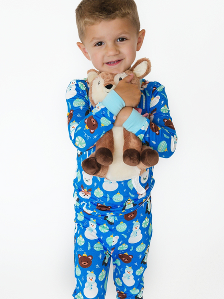SoftSnooze™ Adult Bamboo Viscose Frosty Friends Pajamas for Men, Women, Kids & Babies