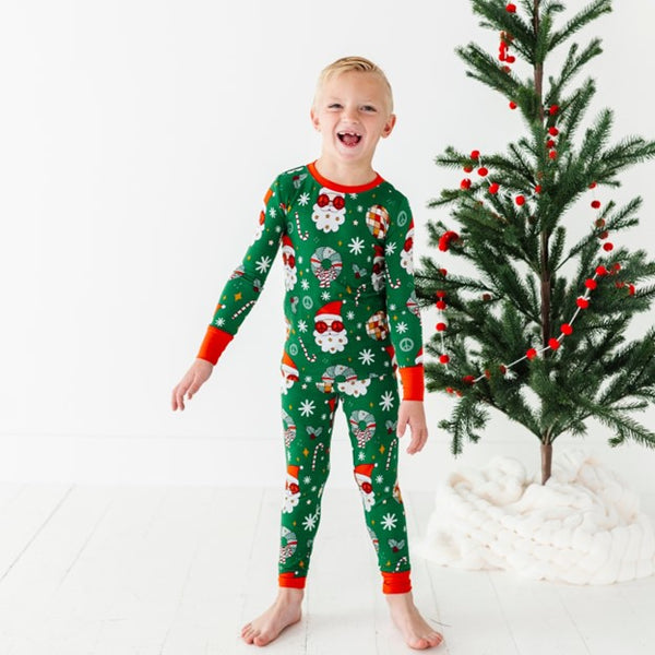 Groovy & Bright Holiday Luxuriously Soft Bamboo PJ Set for Men, Women, Kids & Babies