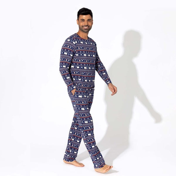 Polar Isle Blue Luxuriously Soft Bamboo PJ Set for Men, Women, Kids & Babies