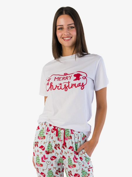 SoftSnooze™ Bamboo Viscose Yuletide Yee-haw Pajamas for Men, Women, Kids & Babies