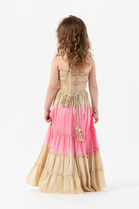Kids Naia Dress in Sand Pink Ombre