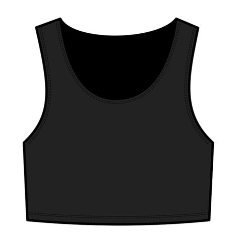 Onyx Black Crop Top for Girls, Tweens & Teens