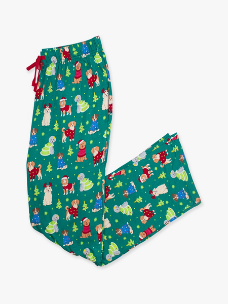 SoftSnooze™ Bamboo Viscose Paw-liday Pals Christmas Dogs Pajamas for Men, Women, Girls & Babies