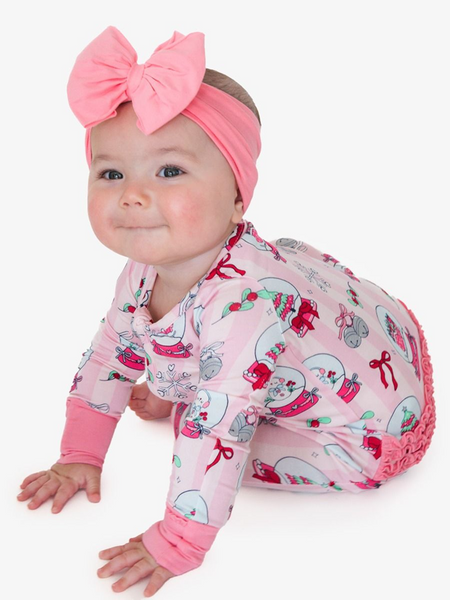 SoftSnooze™ Sparkle Pinkmas Snowglobes Pajamas for Women, Girls & Babies
