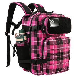 Plaid Princess Pink Large Capacity Backpack