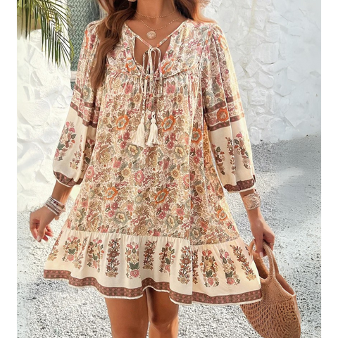 Annie Floral Boho Shift Dress for Women & Teens