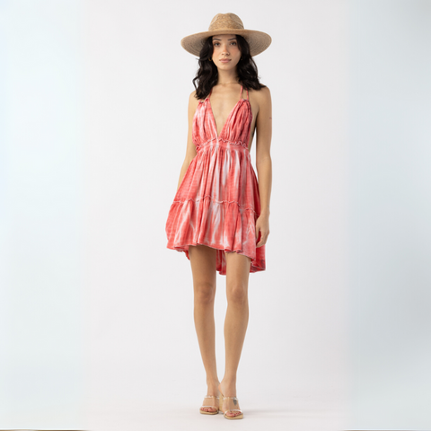 Nelly Mini Dress in Watermelon Leo