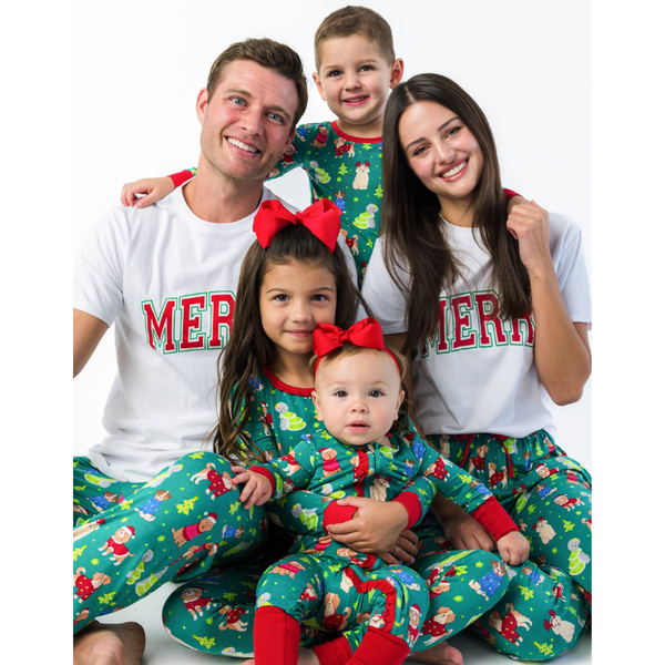 SoftSnooze™ Bamboo Viscose Paw-liday Pals Christmas Dogs Pajamas for Men, Women, Girls & Babies