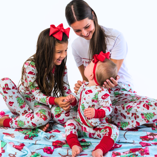 SoftSnooze™ Bamboo Viscose Yuletide Yee-haw Pajamas for Men, Women, Kids & Babies