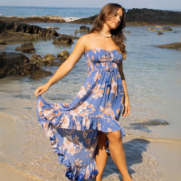 Women's Aila Maxi Dress in Blooming Orchid Blue