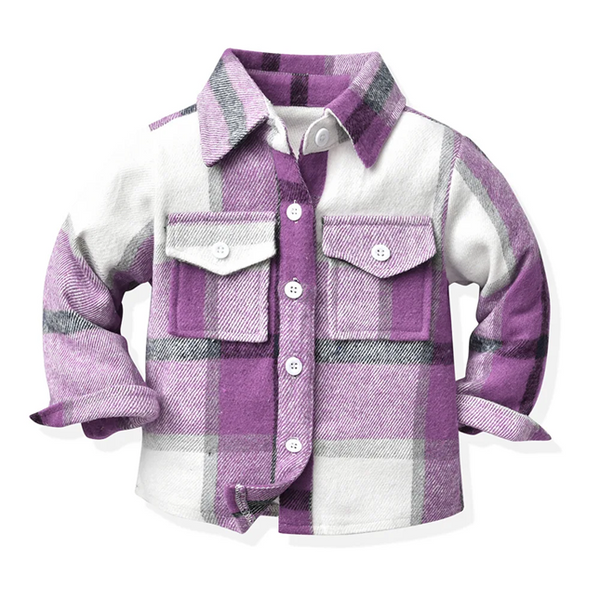 Girls Classic Plaid Shacket for Babies, Toddlers, Girls & Tweens
