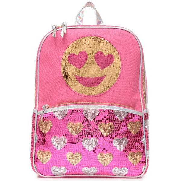 Girls Reversible Flip Sequins Emoji Backpack