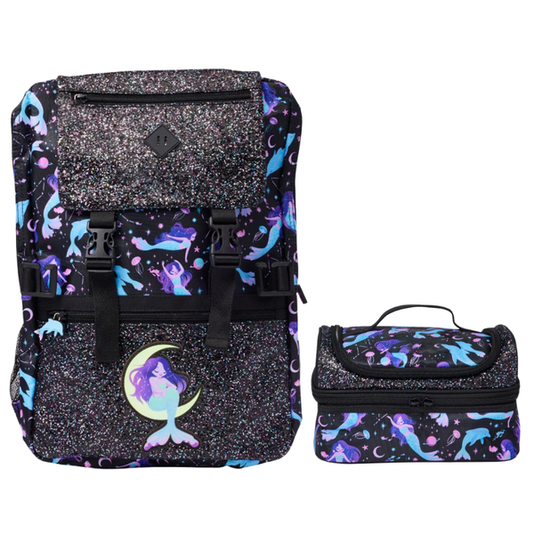 Smiggle® Moonlight Mermaid Sparkly Extra Large Capacity Backpack & Lunchbag