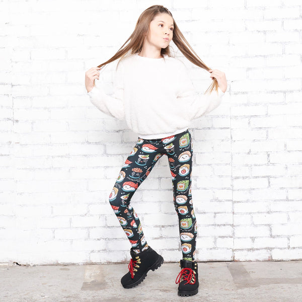 Sushi Leggings for Girls, Tweens & Teens