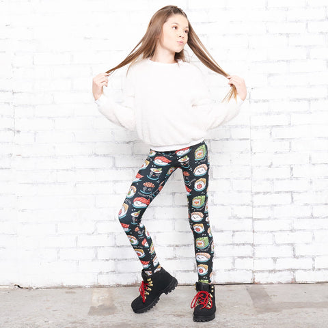 Sushi Leggings for Girls, Tweens & Teens