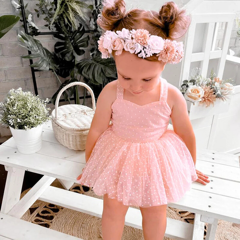 Empress Swiss Dots Special Occasion Romper Dress