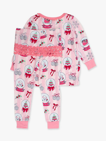 SoftSnooze™ Sparkle Pinkmas Snowglobes Pajamas for Women, Girls & Babies