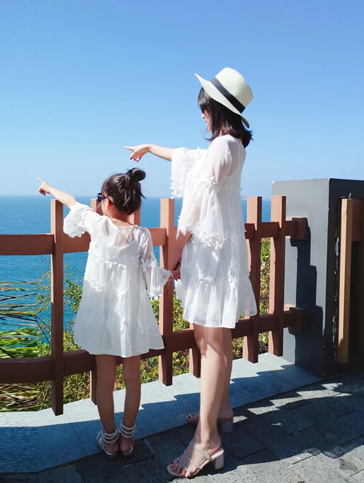Mommy & Me Matching Dresses: The Marilee White Swing Dress for Women & Girls