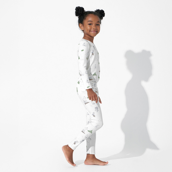 Christmas Winter Forest Luxuriously Soft Bamboo PJ Set for Kids & Babies