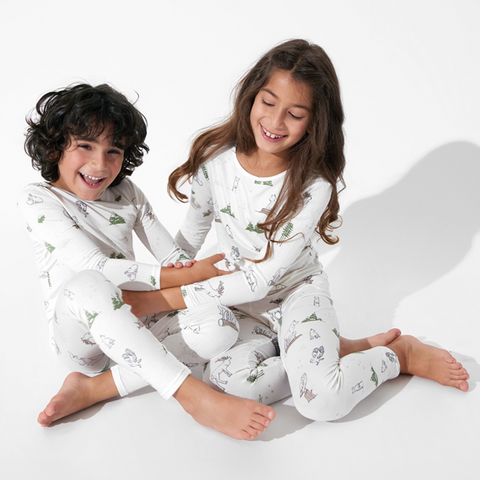 Christmas Winter Forest Luxuriously Soft Bamboo PJ Set for Kids & Babies