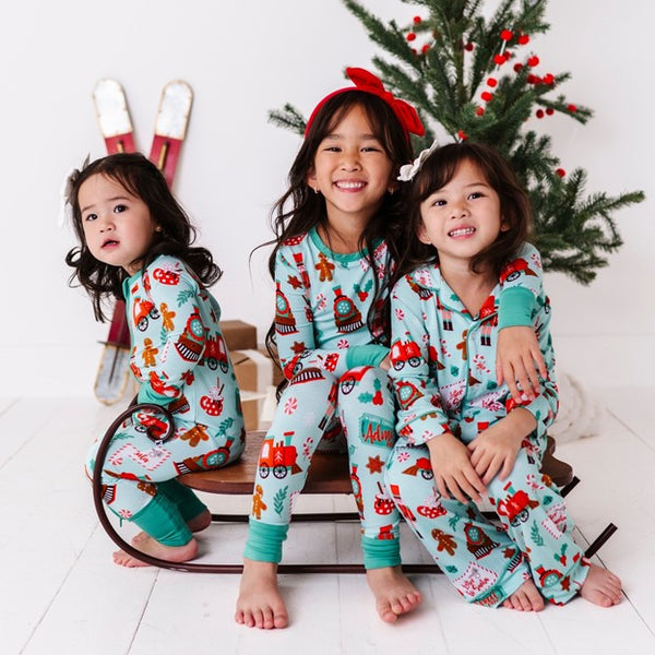 Christmas Express Holiday Luxuriously Soft Bamboo PJ Set for Men, Women, Kids & Babies