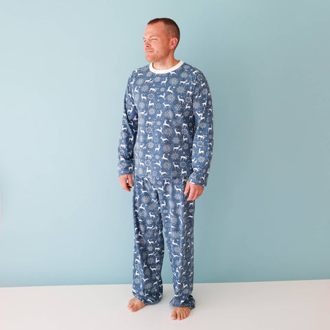 Wanderlust Deer Blue Men's Pajama Set
