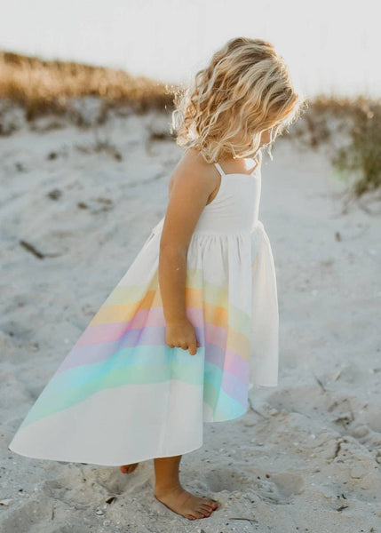 Pastel Rainbow Hi-Lo Dress