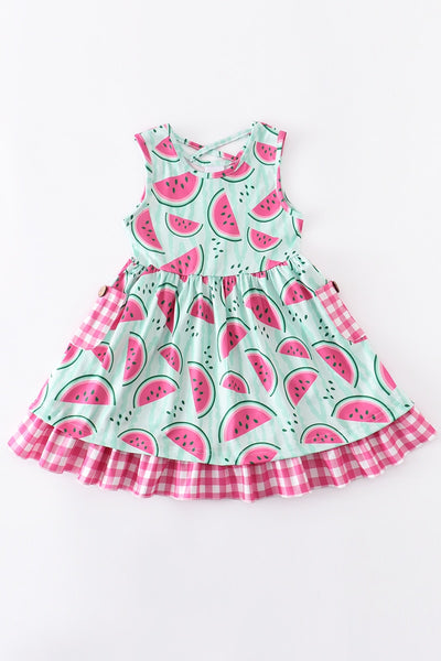The Wendy Watermelon Dress with Pockets
