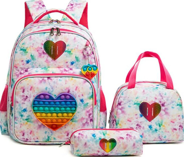 The Blakely Heart Fidget Pop Backpack Set