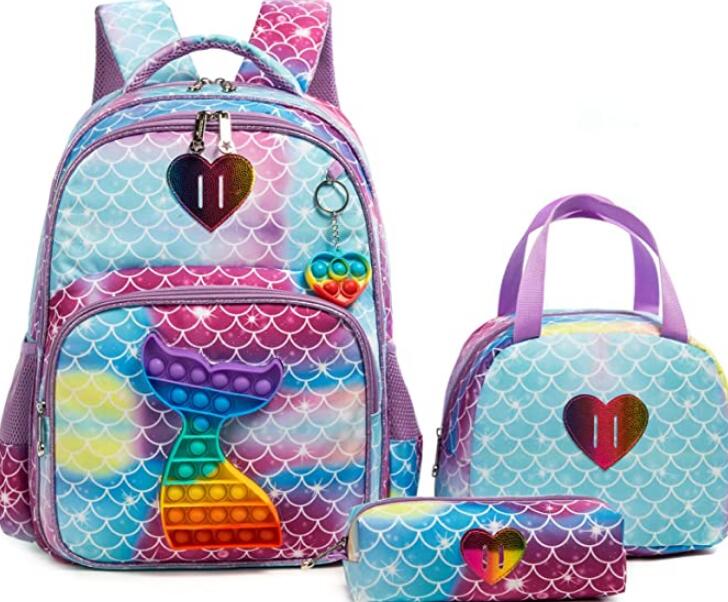 The Brielle Mermaid Pop-It Backpack Set