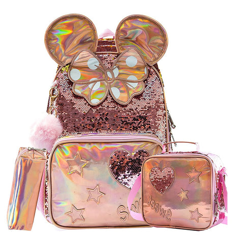 The Mimi Sparkly Pink Backpack Set