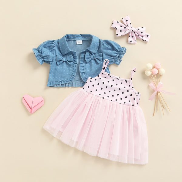 The Haylie Pink Polka-Dot Outfit for Baby & Toddler Girls